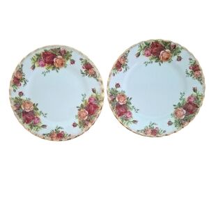 2 Royal Albert Old Country Roses Plates - 6 1/4"